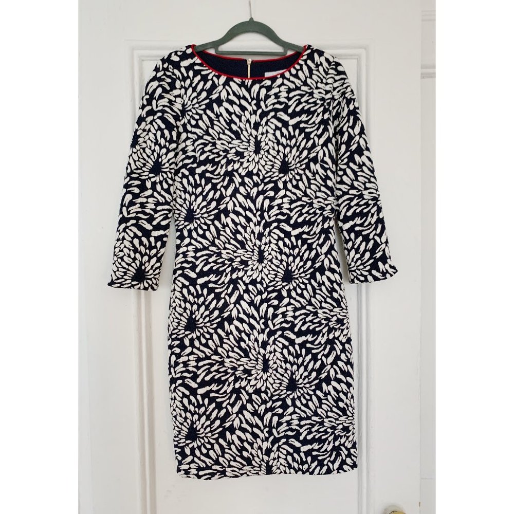 Badgley Mischka  Navy & White Floral Dress